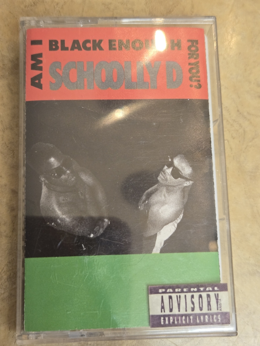 Schoolly D - Am I Black Enough? Cassette Tape (Green/Black/Red)